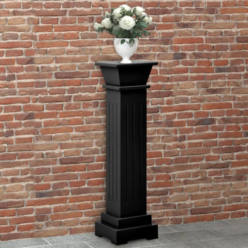 vidaXL Klassisk blompelare svart 17x17x66 cm MDF