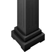 Produktbild för Klassisk blompelare svart 17x17x66 cm MDF