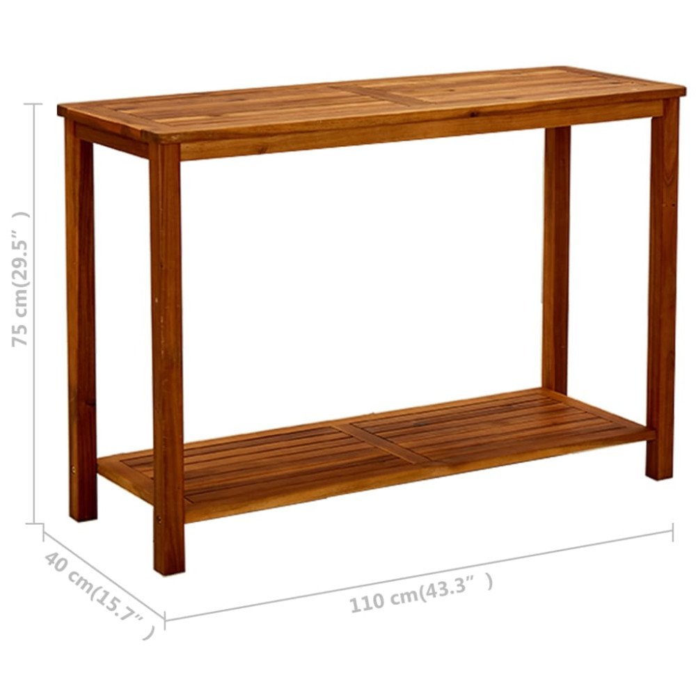 Produktbild för Konsolbord för trädgård 110x40x75 cm massivt akaciaträ