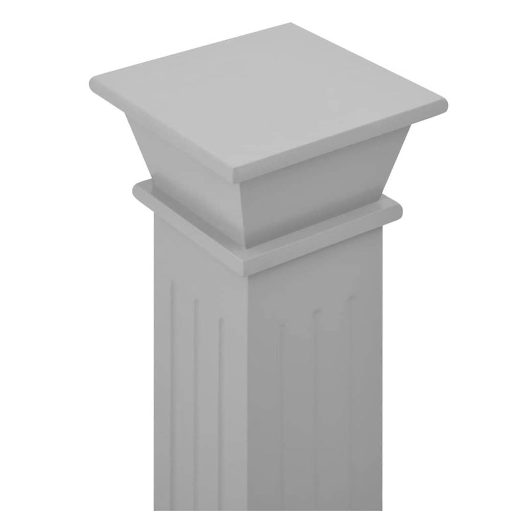 Produktbild för Klassisk blompelare grå 17x17x66 cm MDF
