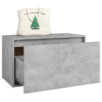 Produktbild för Hallbänk betonggrå 80x40x45 cm konstruerat trä