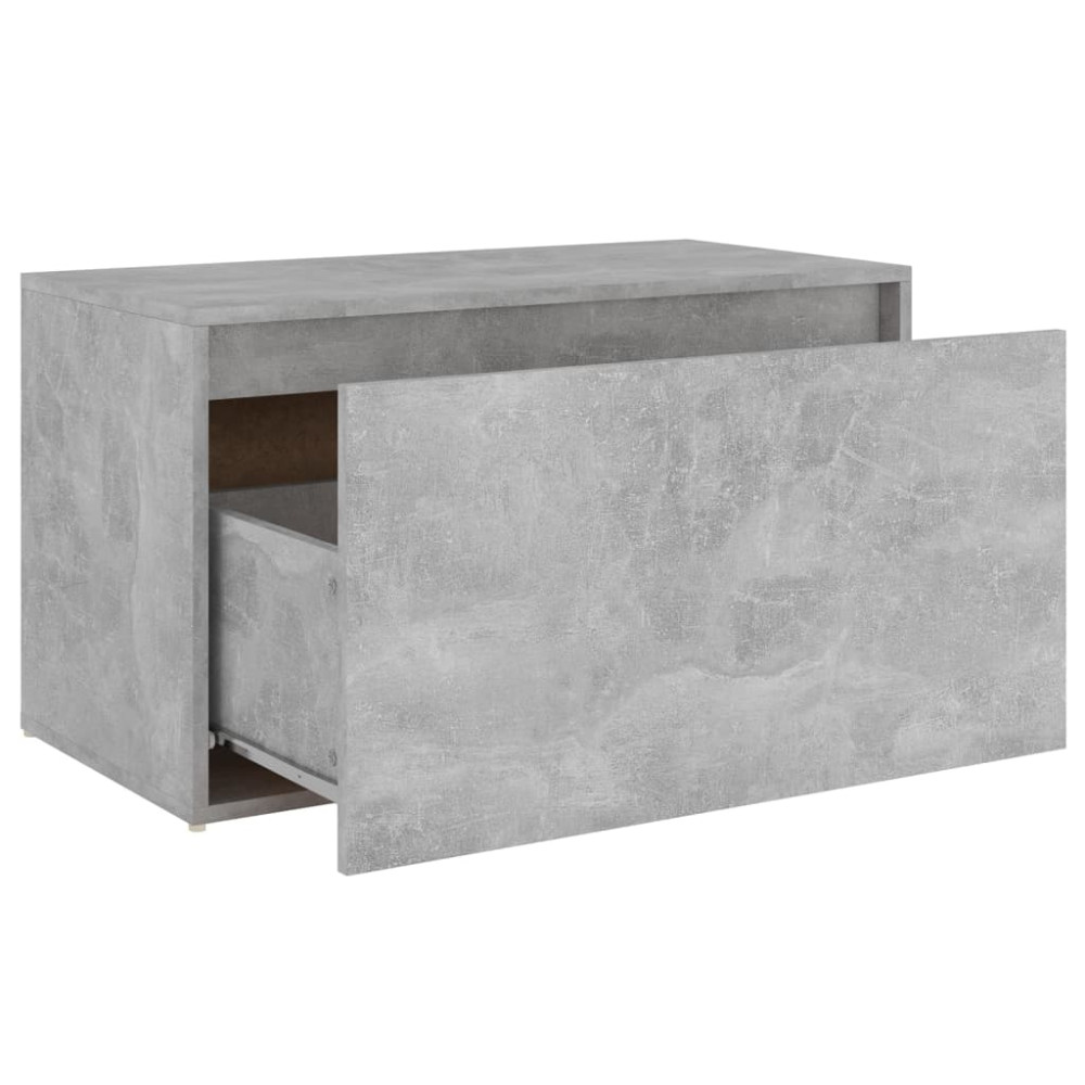 Produktbild för Hallbänk betonggrå 80x40x45 cm konstruerat trä