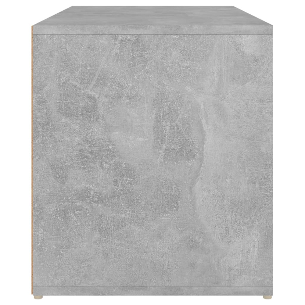 Produktbild för Hallbänk betonggrå 80x40x45 cm konstruerat trä