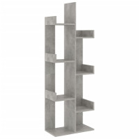 Miniatyr av produktbild för Bokhylla betonggrå 48x25,5x140 cm spånskiva