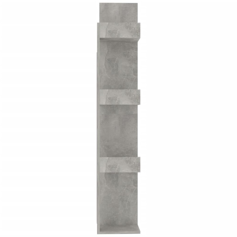 Produktbild för Bokhylla betonggrå 48x25,5x140 cm spånskiva