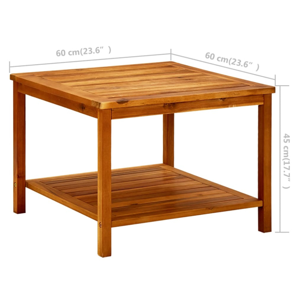 Produktbild för Soffbord 60x60x45 cm massivt akaciaträ