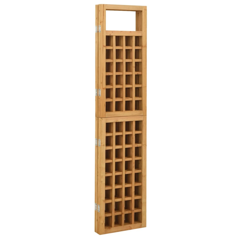 Produktbild för Rumsavdelare/Spaljé 4 paneler massiv furu 161x180 cm