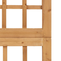 Produktbild för Rumsavdelare/Spaljé 4 paneler massiv furu 161x180 cm