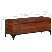 Produktbild för Förvaringskista 110x35x41 cm massivt akaciaträ