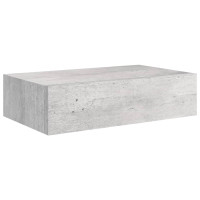 Produktbild för Väggmonterad låda betonggrå 40x23,5x10 cm MDF