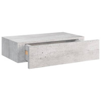 Produktbild för Väggmonterad låda betonggrå 40x23,5x10 cm MDF