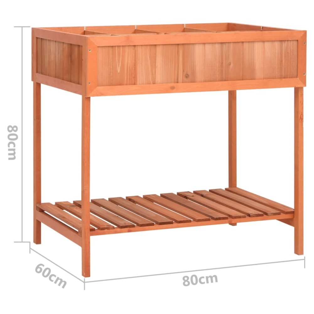 Produktbild för Odlingslåda för örter 80x60x80 cm massivt granträ