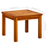 Produktbild för Trädgårdsbord 45x45x36 cm massivt akaciaträ