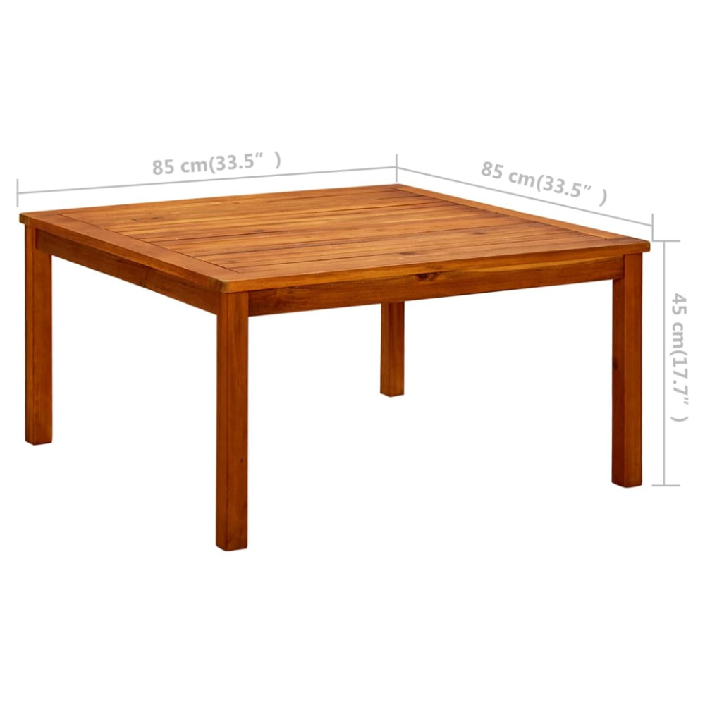 Produktbild för Trädgårdsbord 85x85x45 cm massivt akaciaträ