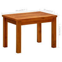 Produktbild för Trädgårdsbord 50x35x36 cm massivt akaciaträ