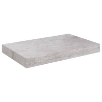 Produktbild för Svävande vägghylla betonggrå 23x23,5x3,8 cm MDF