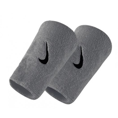 Nike NIKE Swoosh Wristbands Doublewide Silver