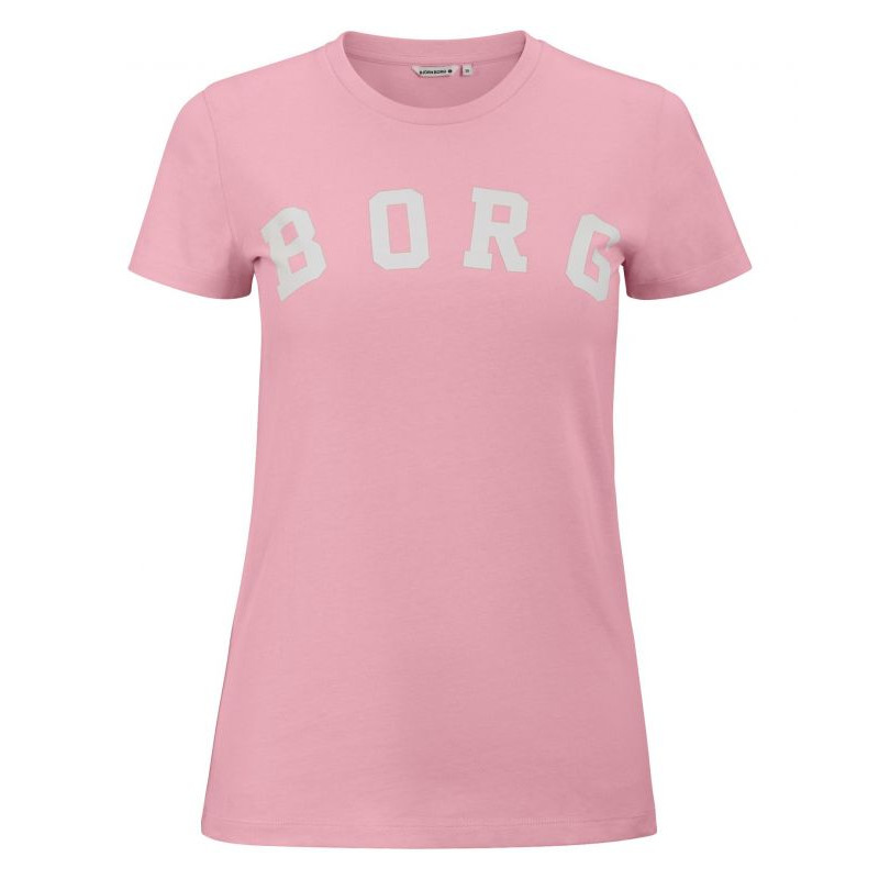 Produktbild för BJÖRN BORG Logo Borg Tee Pink Women (M)