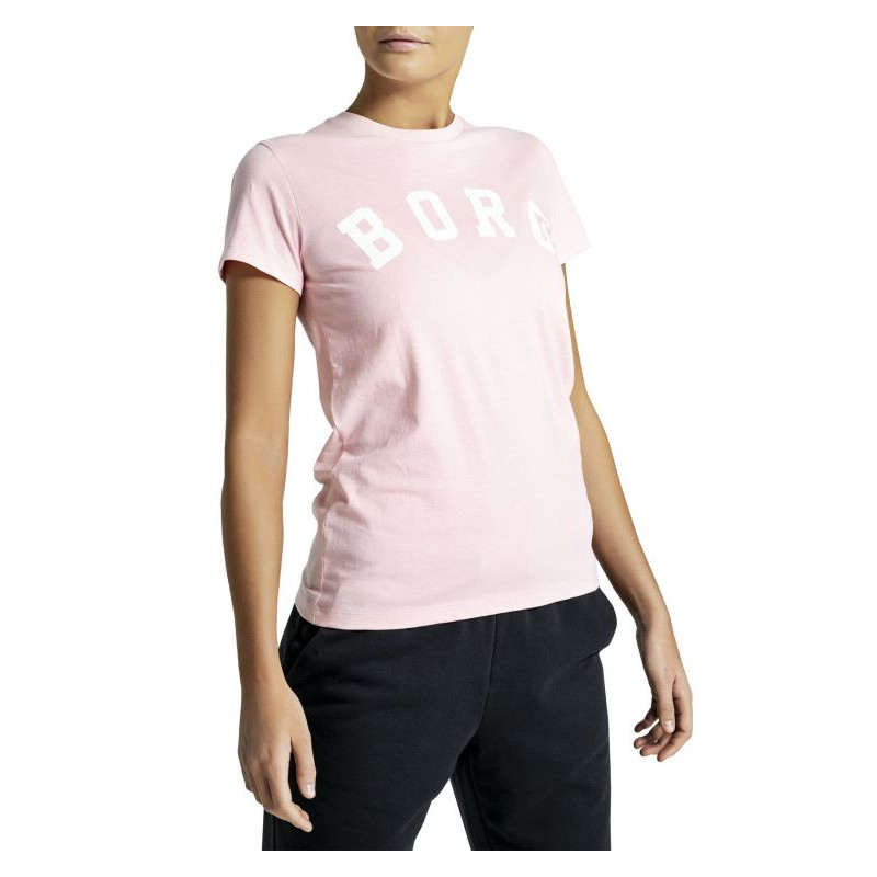 Produktbild för BJÖRN BORG Logo Borg Tee Pink Women (M)