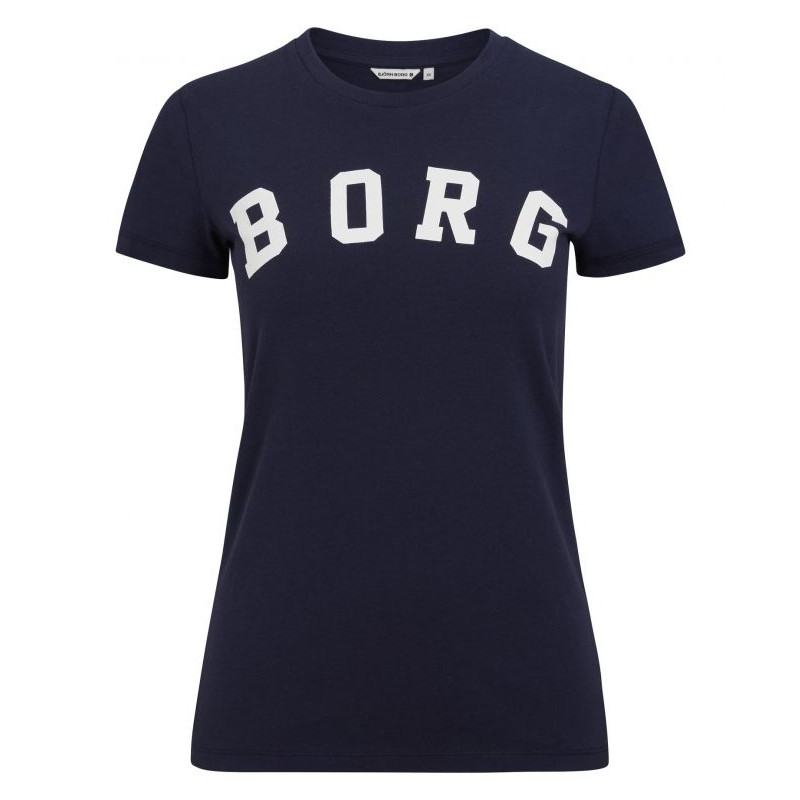 Produktbild för BJÖRN BORG Tee Borg Logo blue Women