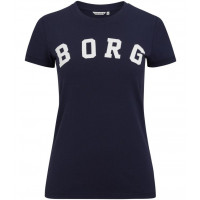 Produktbild för BJÖRN BORG Tee Borg Logo blue Women