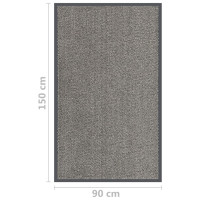Produktbild för Dörrmatta tuftad 90x150 cm ljusbrun