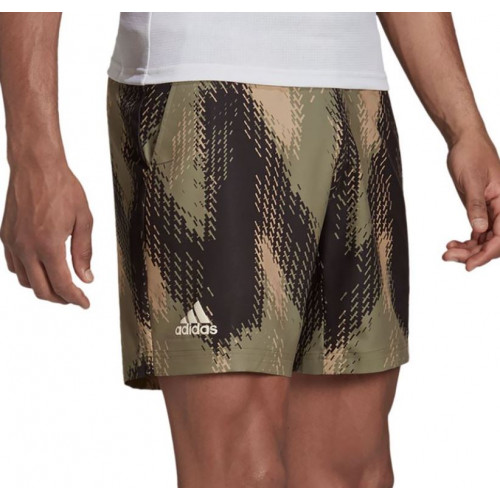 Adidas ADIDAS Primeblue 7 tum Printed Green Shorts Mens