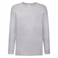 Fruit of the Loom Kids Valueweight Long Sleeve T Heather Grey