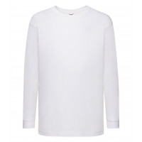Fruit of the Loom Kids Valueweight Long Sleeve T White