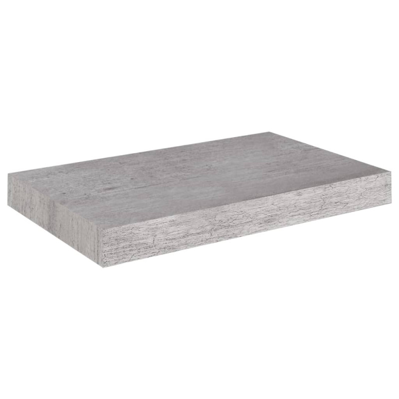Produktbild för Svävande vägghylla betonggrå 40x23x3,8 cm MDF
