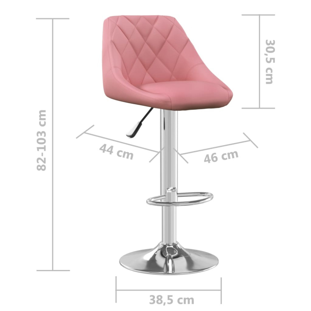 Produktbild för Barstol rosa sammet