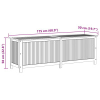 Produktbild för Dynbox 175x50x58 cm massivt akaciaträ