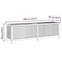 Produktbild för Dynbox 200x50x58 cm massivt akaciaträ