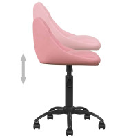 Produktbild för Matstol rosa sammet