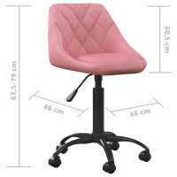 Produktbild för Matstol rosa sammet
