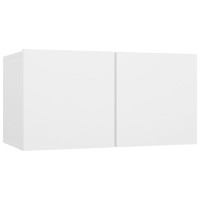 Miniatyr av produktbild för TV-skåp 4 delar vit spånskiva