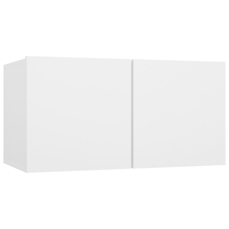 Produktbild för TV-skåp 4 delar vit spånskiva
