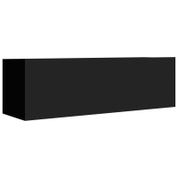 Miniatyr av produktbild för Tv-skåp 6 delar svart konstruerat trä