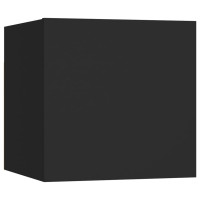 Miniatyr av produktbild för Tv-skåp 6 delar svart konstruerat trä