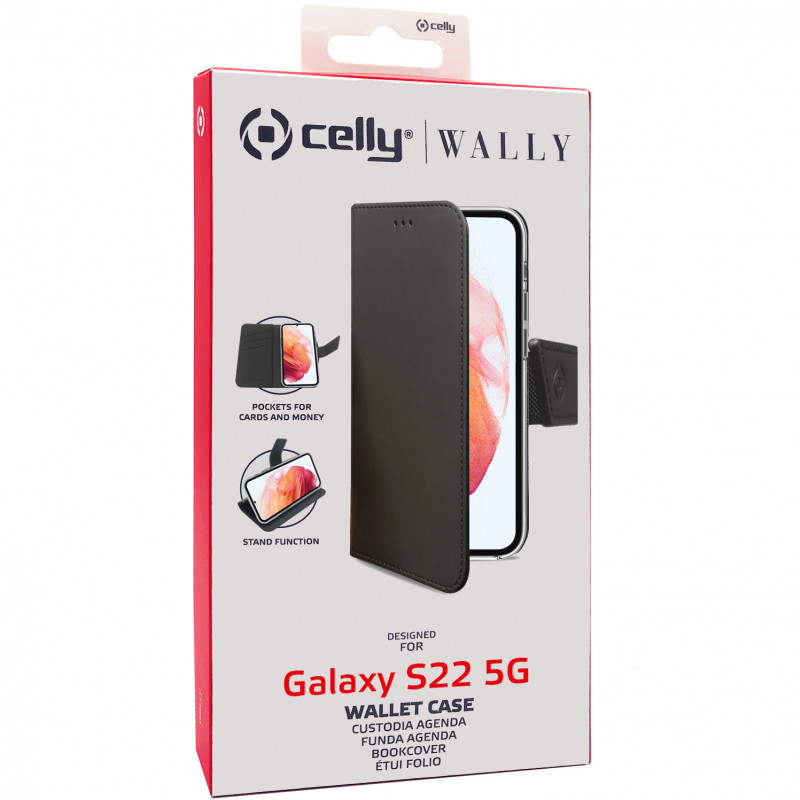 Produktbild för Wallet Case Galaxy S22 Svart