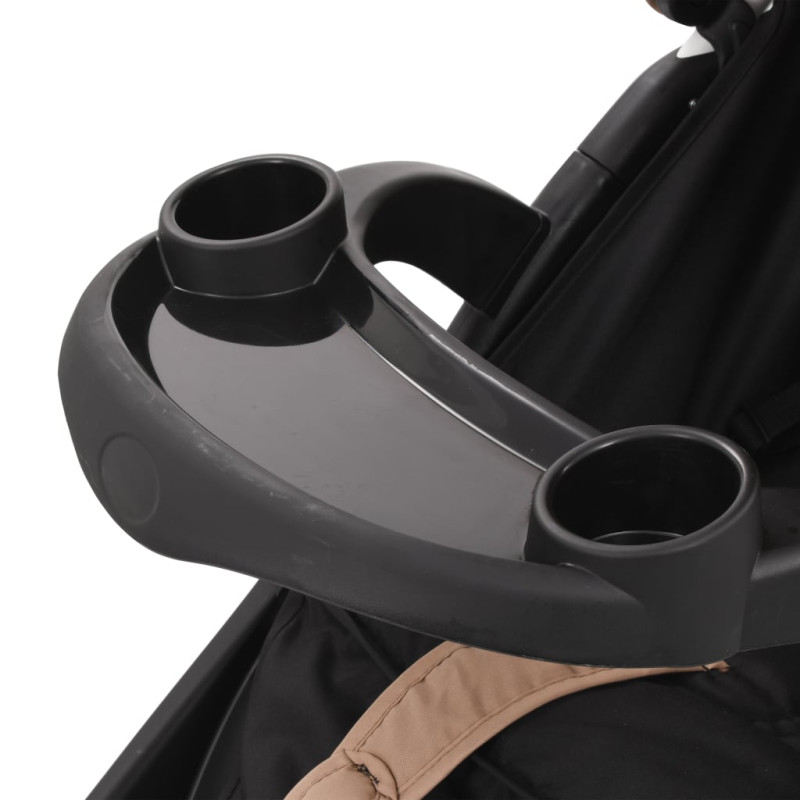Produktbild för Sittvagn 3 hjul taupe och svart