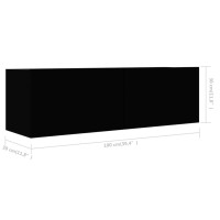 Miniatyr av produktbild för TV-skåp 4 st svart 100x30x30 cm konstruerat trä