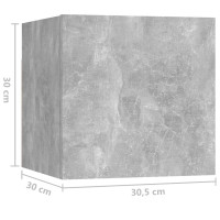 Produktbild för TV-skåp 8 delar betonggrå spånskiva