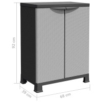 Produktbild för Plastskåp 68x39x92 cm rottingutseende