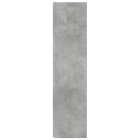 Produktbild för Hörnhylla betonggrå 33x33x132 cm konstruerat trä