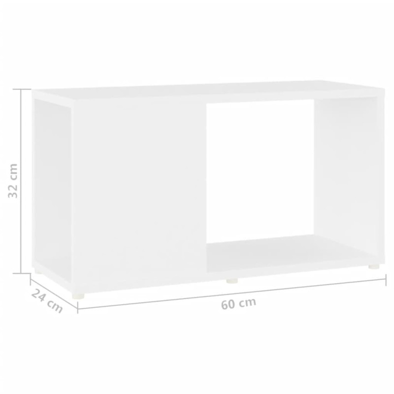 Produktbild för TV-bänk vit 60x24x32 cm konstruerat trä
