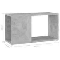 Miniatyr av produktbild för TV-bänk betonggrå 60x24x32 cm spånskiva