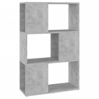 Produktbild för Bokhylla/Rumsavdelare betonggrå 60x24x94 cm konstruerat trä