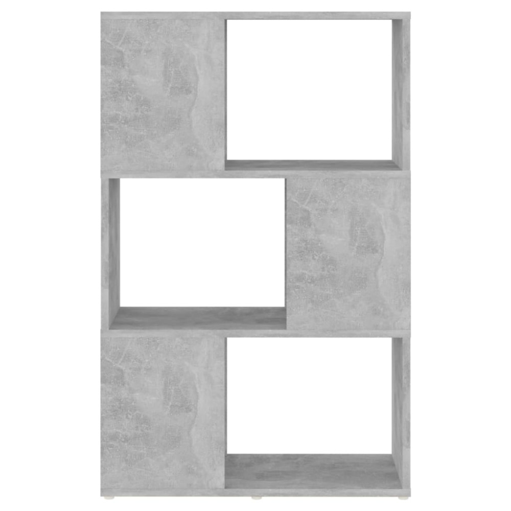 Produktbild för Bokhylla/Rumsavdelare betonggrå 60x24x94 cm konstruerat trä