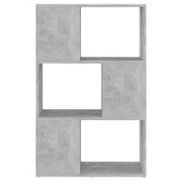 Produktbild för Bokhylla/Rumsavdelare betonggrå 60x24x94 cm konstruerat trä